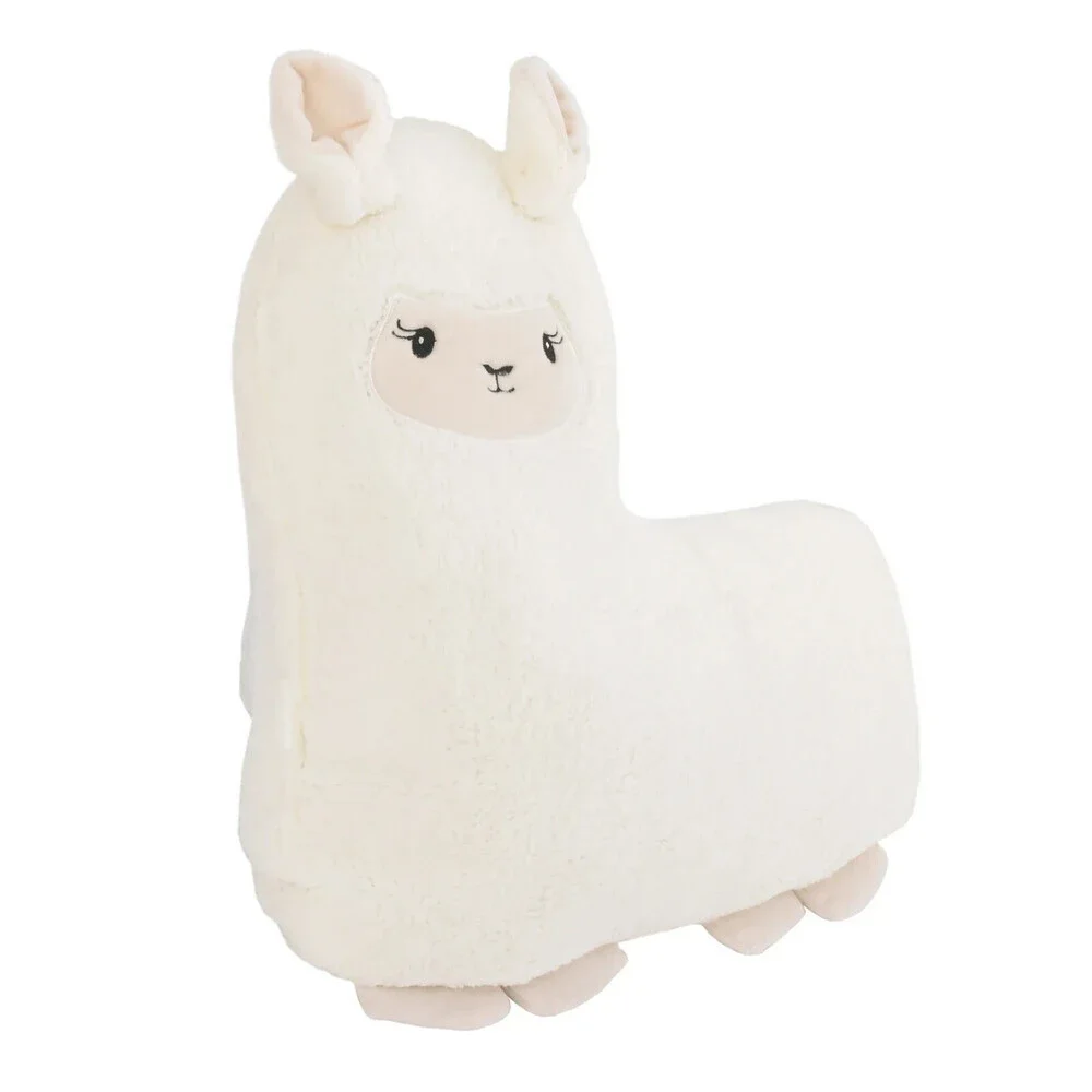 Little Love by NoJo Decorative Pillow 5x16 Light Beige Sherpa Llama Shape BED55
